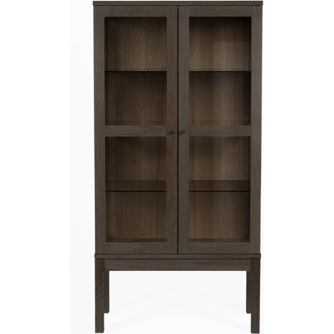 Vitrine 2 Portes "AbbeyWood" 170cm Marron (1/2)