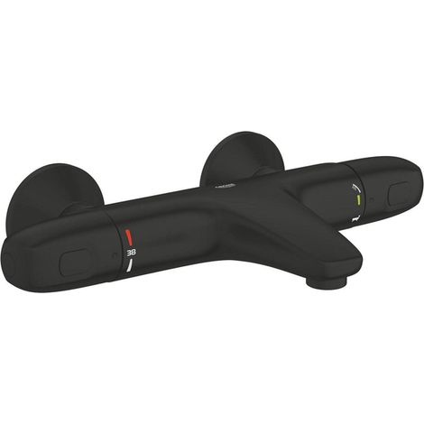 Mitigeur baignoire THM-Grohtherm 1000 348163 sans raccords noir mat (1/3)
