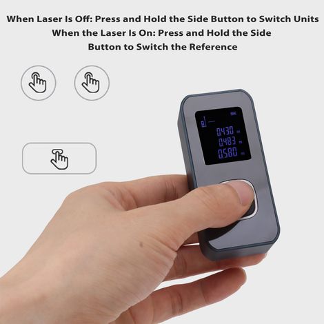 Outil de mesure laser portatif, mini instrument de mesure infrarouge pour la surface, la hauteur des fenêtres, la taille des canapés, SW26A, 0,05-60 m (1/5)