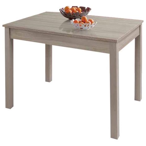 Argonauta – Table extensible en bois mélaminé orme 60x90 cm – Dimensions ouvertes 60x120 cm – Pieds 50x50 mm – Fabrication italienne (1/2)