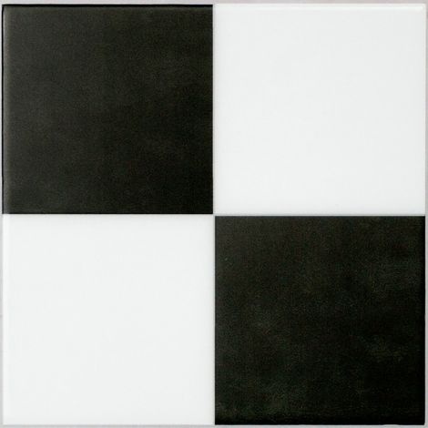 Smart Tiles Damier Paris - Crédence adhésive blanche noire x4 - 19.69 x 19.69 cm