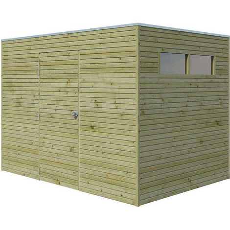 Abri de jardin traité 300 x 210 cm Qube Abri seul (1/4)