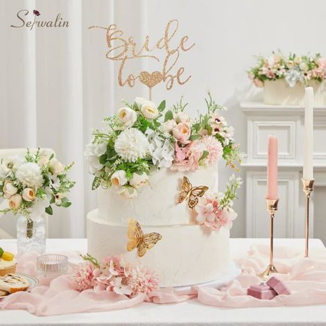 Lot de 4 bouquets de pivoines artificielles en soie, bouquet d'hortensias, arrangement de fleurs artificielles, champagne (1/3)