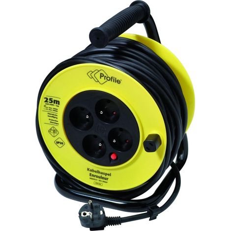 Elektrische Aufrollung 25m 3G1.5 schwarz PVC