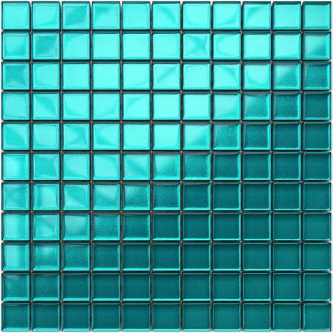 Glasmosaik für Badezimmer Küche 30x30cm - Hydrangea blue (1/5)