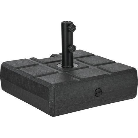 Befüllbarer Kunststoff-Schirmständer, 30-40 kg, Schwarz