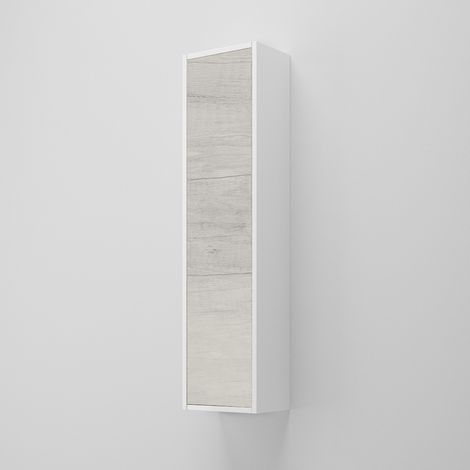 Colonna singola reversibile sospesa H120 LUNA Bianco/Quercia Bianco (1/3)