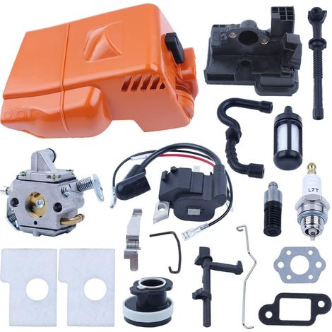 Kit de couvercle de cylindre, carburateur et bobine d'allumage pour Stihl MS180 MS170 018 017 pièces de tronçonneuse 1130 140 4709 1130 400 1302 1130 140 2803 124 0800 1130 120 0608 (1/5)
