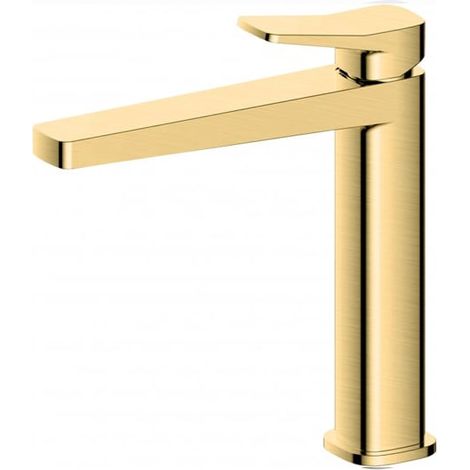 RAK Petit Round Brushed Gold Floorstanding Bath Shower Mixer Tap - RAKPER3014G (1/2)