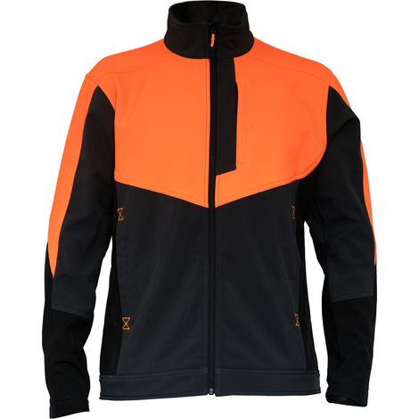 Veste softshell orange ODON résistante et chaude pour travail extérieur (1/4)