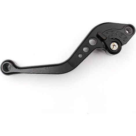 Accessoires de modification pour motos, guidon de frein et d'embrayage, modification du klaxon, poignée en alliage d'aluminium usinée CNC, tige de traction, frein à main, culbuteur (court noir) (1/5)