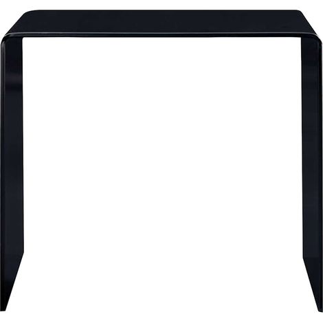 Maison Exclusive - Tavolino da Salotto Nero 50x50x45 cm in Vetro Temperato (1/5)