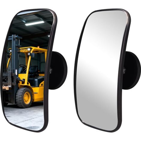 2pcs Rétroviseur Magnétique pour Chariot Élévateur, Rétroviseurs Latéraux Magnétiques Universels Tracteurs Réglables à 360 Degrés & Haute Définition pour Nombreux Modèles Chariots Élévateurs (1/5)