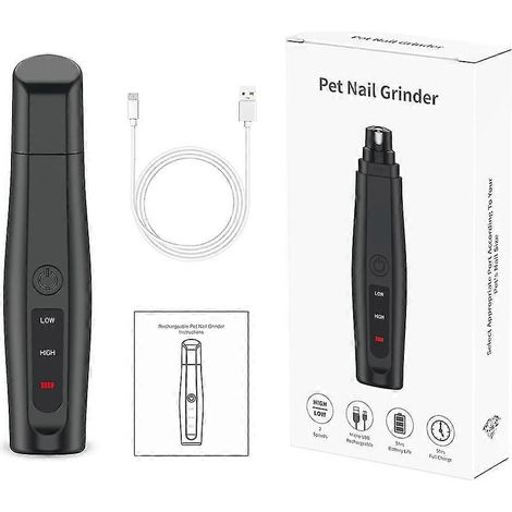 Lime à ongles électrique pour animaux de compagnie (chiens et chats) - Outil de soin du pelage et de pédicure - Multicolore en option (1/3)