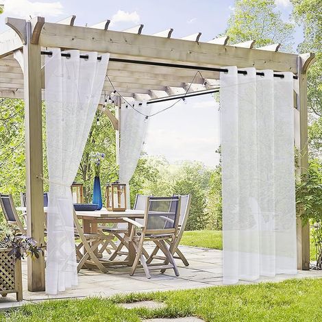 White Net Curtains Outdoor Curtains (1/5)