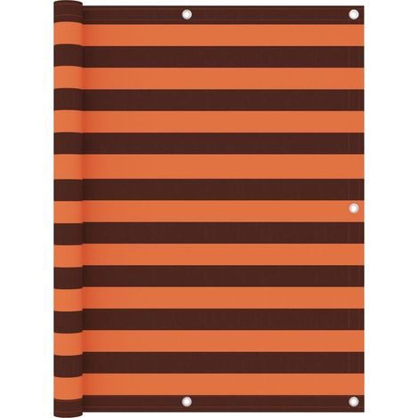 INLIFE Écran de balcon Orange et marron 120x400 cm Tissu Oxford (1/5)