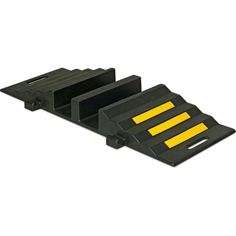 BRB Schlauchbrücke mit Reflexstreifen und 2 Kanälen, LxTxH 830x300x85 mm