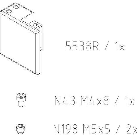 Kermi 2535888 EBNI020 Set connecteur droit de support mural