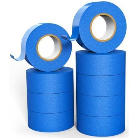 Ruban de masquage bleu pour peinture et ruban décoratif pour étiquettes, peinture en aérosol, peintres, artisanat 24 mm × 50 m