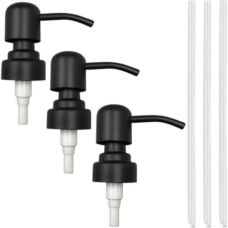 3 Pieces Replacement Pump, Stainless Steel Soap Pump, Soap Dispenser Pump Head, Replacement Pump for Soap Dispenser, for Liquid Bottle (1/5)
