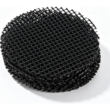 10 x Plant Pot Hole Mesh Pads, Round Flower Pot Drainage Mat, Bonsai Mesh Drainage Mat Bottom Grid Mat (Diameter 10 cm) (1/5)