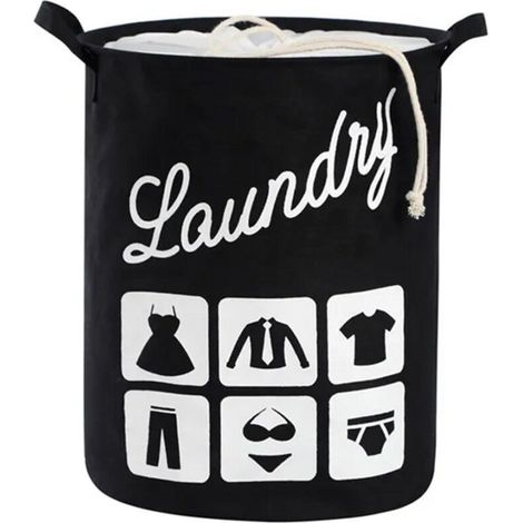 Panier à linge en tissu pliable, grand sac à linge en coton, panier de rangement pliable