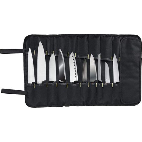 Sac en rouleau pour couteaux de Chef, rangement de couverts multifonctions, cuisine Portable. (1/5)