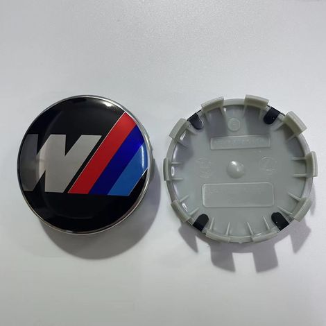 Cache moyeu de roue BMW M logo 68 mm, enjoliveur central jante pour Série 1 3 5 7 X1 X3 X4 X5 X6, emblème automobile, lot de 4 pièces