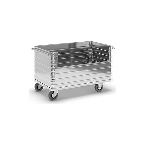 Carro caja de aluminio  capacidad 945 l  con entalladura de 250