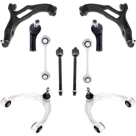 KIT BRACCIO OSCILLANTE 10 PEZZI COMPATIBILE CON PORSCHE CAYENNE (9PA) 3.0 TDI / Kit Sospensione Completo OE/OEM / Bracci Oscillanti + Testine Sterzo / Sostituzione Diretta OEM