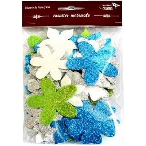 Fleurs à paillettes 60 pièces