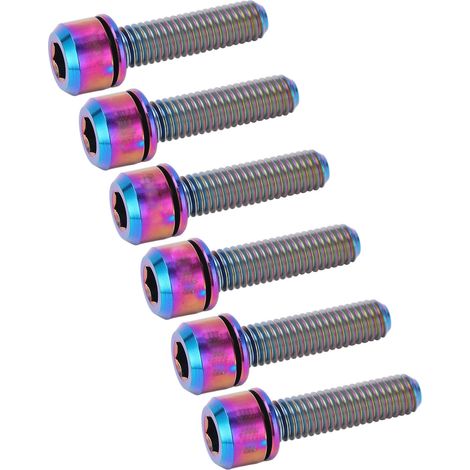 Kit de vis de potence de guidon de vélo RISK en titane, pièces de rechange M5 20 mm, couleurs variées (1/5)