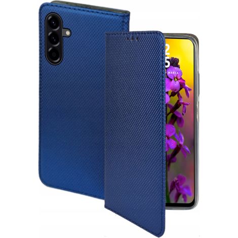 Custodia a libro per SAMSUNG GALAXY A56 5G/A36 5G SMART MAGNET BLU NAVY + VETRO (1/5)
