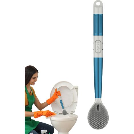 Brosses De Toilettes en Silicone Poils en Silicone Résistants Avec Accroche Pour Brosse De Nettoyage Pour Maison, , Camping Car, Salle De Bain Et Cuisine (1/5)