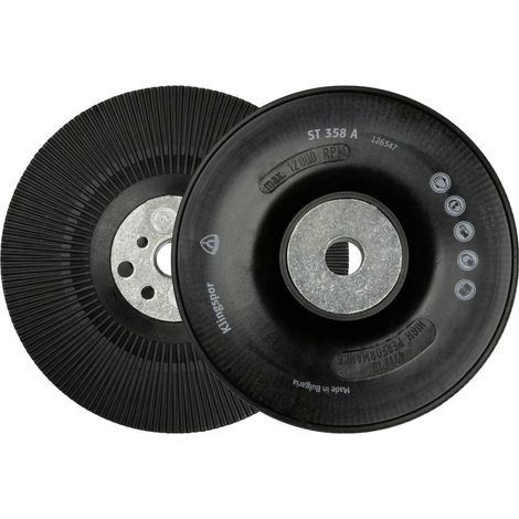 Klingspor 126347 ST358A piatto di supporto FI scanalato, filettatura M 14 da 125 mm Diametro 125 mm
