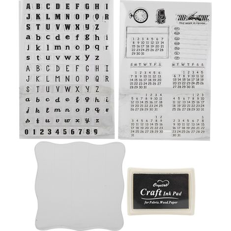 Lot de 12 tampons silicone transparents pour scrapbooking DIY, album photo, calendrier décoratif, auto-adhésifs, clairs, étalons de bricolage pour agendas (1/5)
