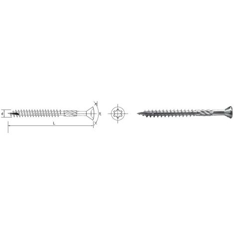 VITE PER LEGNO DURO TROPIC C2 445MM T15 - 2 STO - SPK 445 T (1/3)