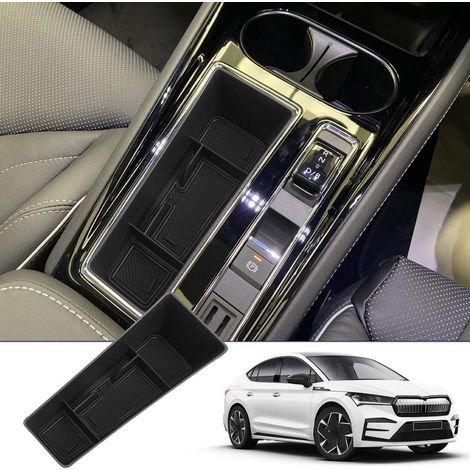 Mittelkonsolen-Organizer für Skoda Enyaq iV 2021-2026 mit Antirutschmatte