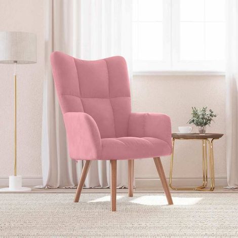 Chaise de relaxation Rose Velours (1/5)