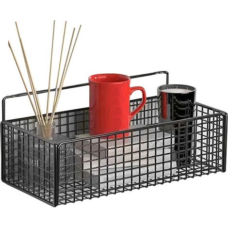 Etagere Adhesif Salle De Bain - Sans Perçage - Pour Douche Cuisine Et Salle De Bain - 30 x 15 x 8 cm - Charge Max 5 kg - Blanc