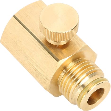 Ortviai Robinet d’adaptation pour bouteille de CO₂ – raccord TR21-4 vers G1/2 avec interrupteur intégré, en laiton (1/3)