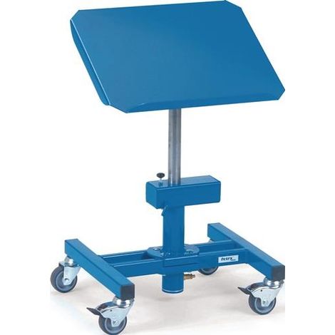 Materialständer Ladefl.-L510xB410mm verstellb.H.510-700mm brillantblau fahrbar (1/2)
