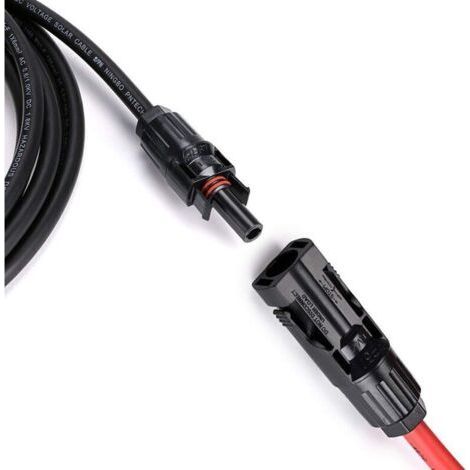 12 AWG Solar Panel Extension Cable with MC4 Female and Male Adapter Set (5m Red + 5m Black) (1/3)