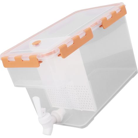 Distributeur de boissons réfrigéré grande capacité 6L, pichet multifonction avec filtre, orange (1/5)