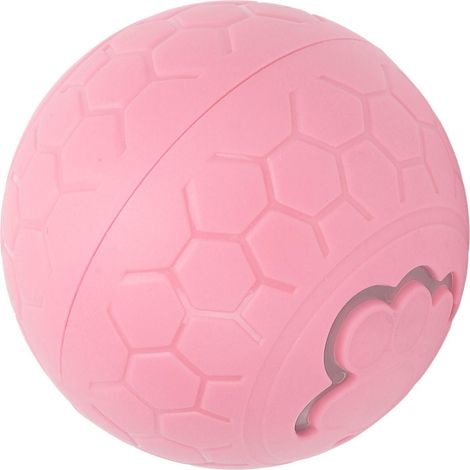 Balle interactive pour chien, résistante aux morsures, en plastique, pour augmenter l'exercice de votre animal. Balle à roulement automatique intelligente pour chiens et chats (rose). (1/5)