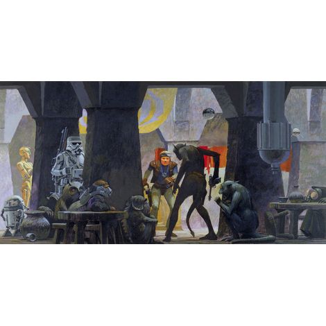 Papier peint panoramique moderne Star Wars Classique RMQ Rues de Mos Eisley (1/4)