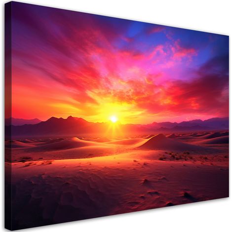 Tableau sur toile Tableau sur toile Paysage de coucher de soleil 100x70 (1/5)