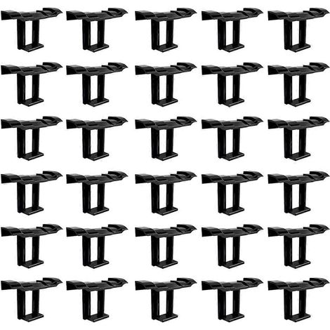Lot de 30 attaches de drainage pour panneaux photovoltaïques, 33 mm, noires (1/5)