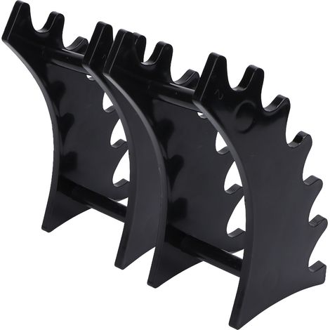 Support de Rangement pour Pinceaux de Maquillage en Acrylique Noir Détachable - 2 Pièces (1/5)