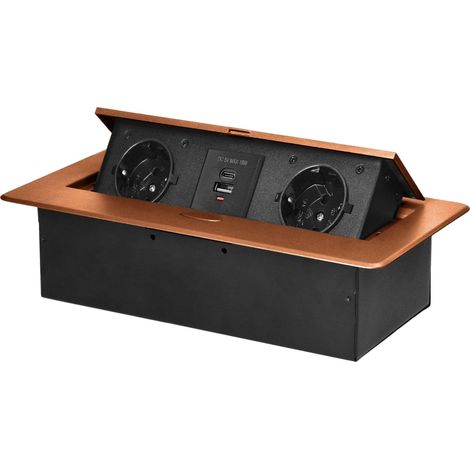 Orno Modèle Prise Dorée encastrable avec ports USB
